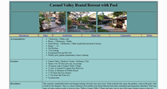 Desktop Screenshot of carmelvalleyretreat.com